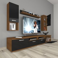 Decoraktiv Eko 5220DA Slm Tv Ünitesi Tv Sehpası Ceviz - Siyah