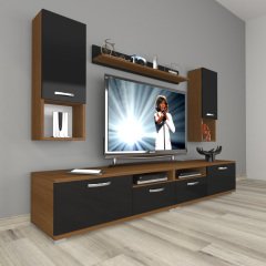 Decoraktiv Eko 5220DA Slm Tv Ünitesi Tv Sehpası Ceviz - Siyah
