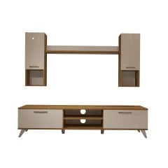 Decoraktiv Eko 5DA Mdf Dvd Retro Tv Ünitesi Tv Sehpası Pera - Beyaz
