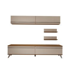 Decoraktiv Eko 5 Mdf Std Retro Tv Ünitesi Tv Sehpası Ceviz - Beyaz
