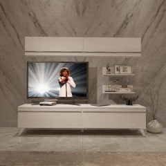 Decoraktiv Eko 5 Mdf Std Retro Tv Ünitesi Tv Sehpası Parlak Beyaz