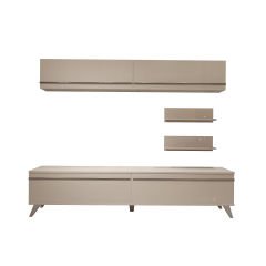 Decoraktiv Eko 5 Mdf Std Retro Tv Ünitesi Tv Sehpası Parlak Beyaz