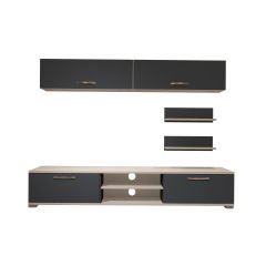 Decoraktiv Eko 5 Mdf Dvd Tv Ünitesi Tv Sehpası Beyaz - Antrasit