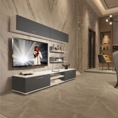 Decoraktiv Eko 5 Mdf Dvd Tv Ünitesi Tv Sehpası Beyaz - Antrasit
