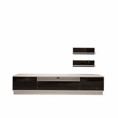 Decoraktiv Trio 4S Mdf Tv Ünitesi Tv Sehpası Beyaz - Siyah