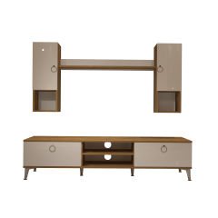 Decoraktiv Eko 5DA Mdf Dvd Gold Tv Ünitesi Tv Sehpası Pera - Beyaz