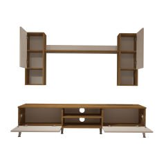 Decoraktiv Eko 5DA Mdf Dvd Gold Tv Ünitesi Tv Sehpası Pera - Beyaz