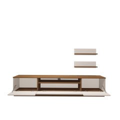 Decoraktiv Trio 4S Mdf Tv Ünitesi Tv Sehpası Ceviz - Beyaz