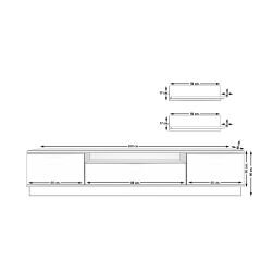 Decoraktiv Trio 4S Mdf Tv Ünitesi Tv Sehpası Ceviz - Beyaz
