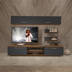 Decoraktiv Eko 5 Mdf Dvd Tv Ünitesi Tv Sehpası Ceviz - Antrasit