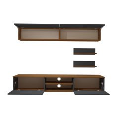 Decoraktiv Eko 5 Mdf Dvd Tv Ünitesi Tv Sehpası Ceviz - Antrasit