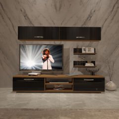 Decoraktiv Eko 5 Mdf Dvd Tv Ünitesi Tv Sehpası Ceviz - Siyah