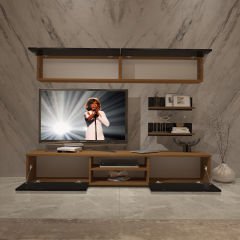 Decoraktiv Eko 5 Mdf Dvd Tv Ünitesi Tv Sehpası Ceviz - Siyah