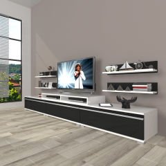 Decoraktiv Ekoflex 270r Mdf Tv Ünitesi Tv Sehpası Beyaz - Siyah