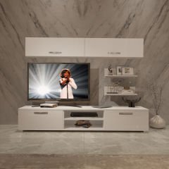 Decoraktiv Eko 5 Mdf Dvd Tv Ünitesi Tv Sehpası Parlak Beyaz