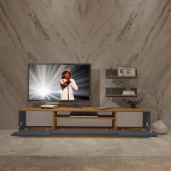 Decoraktiv Trio 4S Mdf Tv Ünitesi Tv Sehpası Pera - Antrasit