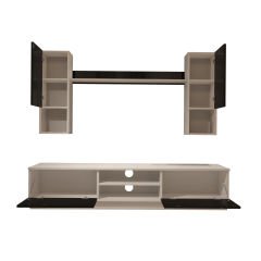 Decoraktiv Eko 5DAB Mdf Dvd Tv Ünitesi Tv Sehpası Beyaz - Siyah