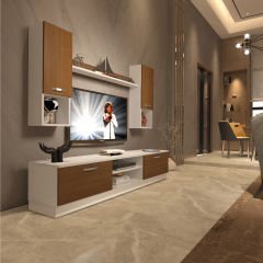 Decoraktiv Eko 5DAB Mdf Dvd Tv Ünitesi Tv Sehpası Beyaz - Ceviz