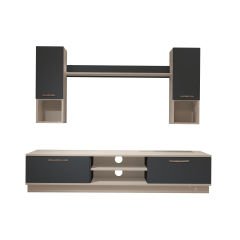 Decoraktiv Eko 5DAB Mdf Dvd Tv Ünitesi Tv Sehpası Beyaz - Antrasit