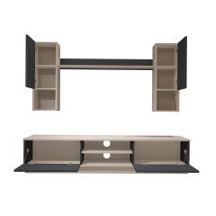 Decoraktiv Eko 5DAB Mdf Dvd Tv Ünitesi Tv Sehpası Beyaz - Antrasit