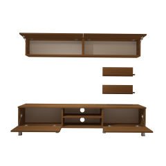 Decoraktiv Eko 5 Mdf Dvd Krom Ayaklı Tv Ünitesi Tv Sehpası Ceviz
