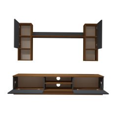 Decoraktiv Eko 5DAB Mdf Dvd Tv Ünitesi Tv Sehpası Ceviz - Antrasit