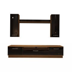 Decoraktiv Trio 5D Mdf Tv Ünitesi Tv Sehpası Ceviz - Siyah