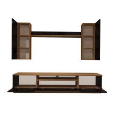 Decoraktiv Trio 5D Mdf Tv Ünitesi Tv Sehpası Ceviz - Siyah