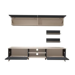 Decoraktiv Eko 5 Mdf Dvd Retro Tv Ünitesi Tv Sehpası Beyaz - Antrasit