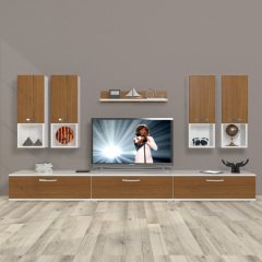 Decoraktiv Eko 8DA Slm Tv Ünitesi Tv Sehpası Beyaz - Ceviz