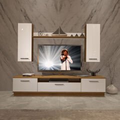Decoraktiv Trio 5D Mdf Tv Ünitesi Tv Sehpası Pera - Beyaz