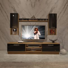 Decoraktiv Eko 5DAB Mdf Dvd Tv Ünitesi Tv Sehpası Pera - Siyah