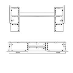 Decoraktiv Eko 5DAB Mdf Dvd Tv Ünitesi Tv Sehpası Pera - Siyah