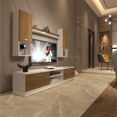 Decoraktiv Eko 5DAB Mdf Dvd Tv Ünitesi Tv Sehpası Beyaz - Pera