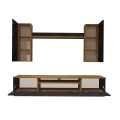 Decoraktiv Trio 5D Mdf Tv Ünitesi Tv Sehpası Pera - Siyah Mermer