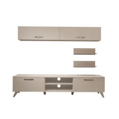 Decoraktiv Eko 5 Mdf Dvd Retro Tv Ünitesi Tv Sehpası Parlak Beyaz