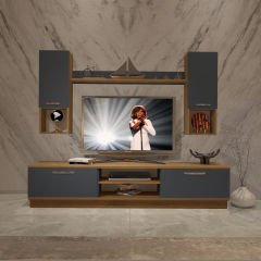 Decoraktiv Eko 5DAB Mdf Dvd Tv Ünitesi Tv Sehpası Pera - Antrasit