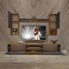 Decoraktiv Eko 5DAB Mdf Dvd Tv Ünitesi Tv Sehpası Pera - Antrasit