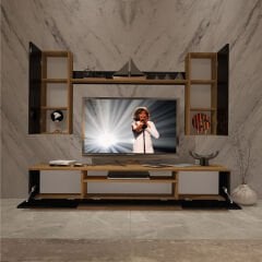 Decoraktiv Trio 5D Mdf Tv Ünitesi Tv Sehpası Pera - Siyah