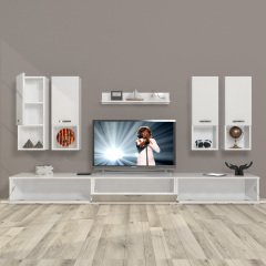 Decoraktiv Eko 8DA Slm Tv Ünitesi Tv Sehpası Parlak Beyaz