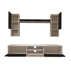 Decoraktiv Eko 5DAB Slm Dvd Tv Ünitesi Tv Sehpası Beyaz - Siyah
