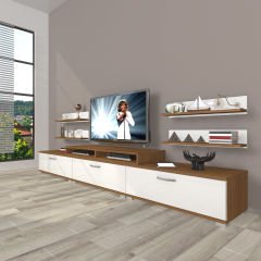 Decoraktiv Ekoflex 270r Slm Tv Ünitesi Tv Sehpası Ceviz - Beyaz
