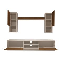 Decoraktiv Eko 5DAB Slm Dvd Tv Ünitesi Tv Sehpası Beyaz - Ceviz