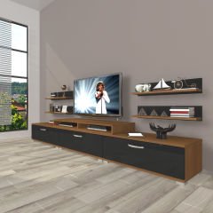 Decoraktiv Ekoflex 270r Slm Tv Ünitesi Tv Sehpası Ceviz - Siyah