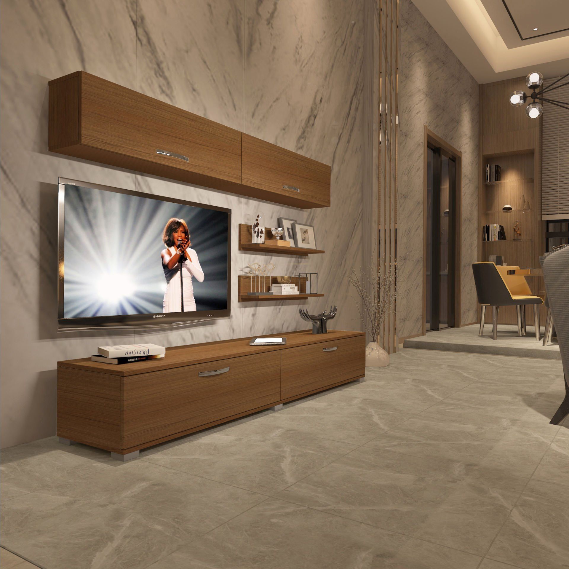 Decoraktiv Eko 5 Slm Std Tv Ünitesi Tv Sehpası Ceviz
