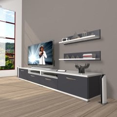 Decoraktiv Eko 200r Mdf Tv Ünitesi Tv Sehpası Beyaz - Antrasit