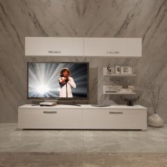 Decoraktiv Eko 5 Slm Std Tv Ünitesi Tv Sehpası Parlak Beyaz