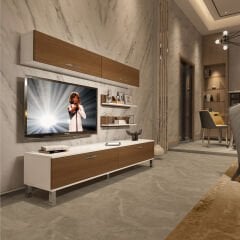 Decoraktiv Eko 5 Slm Std Krom Ayaklı Tv Ünitesi Tv Sehpası