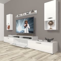 Decoraktiv Ekoflex 270da Slm Tv Ünitesi Tv Sehpası Parlak Beyaz