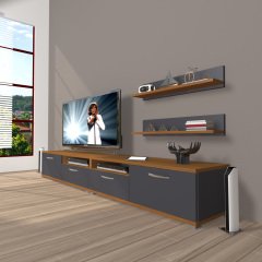 Decoraktiv Eko 200r Mdf Tv Ünitesi Tv Sehpası Ceviz - Antrasit